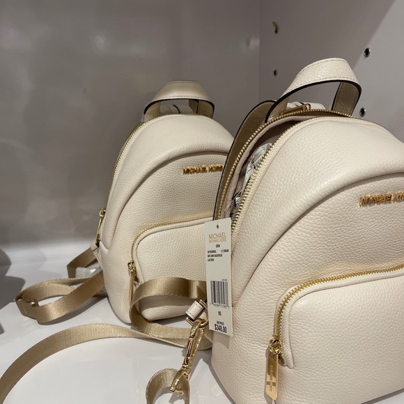 Michael Kors White Gold Backpack New with Tags
